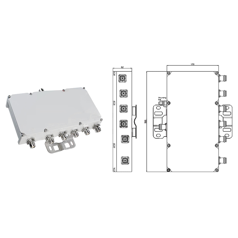 698-3800MHz 6-Way Combiner 4.3-10 Connector