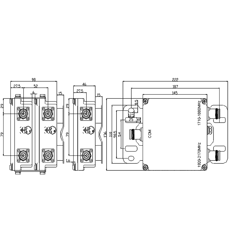 RF 2-WAY COMBINER