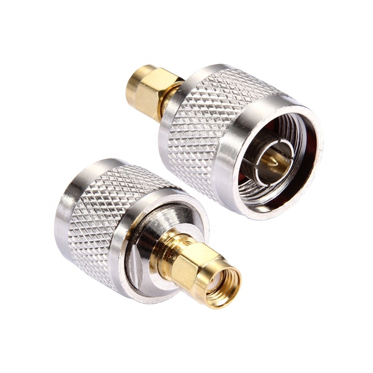 RF coaxial connector N male to RP-SMA-male adapter