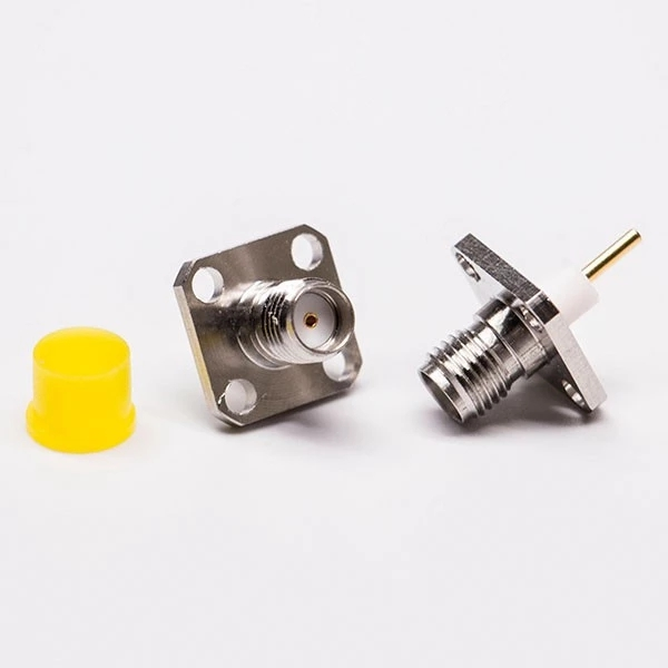 SMA female 4 holes flange mount connector