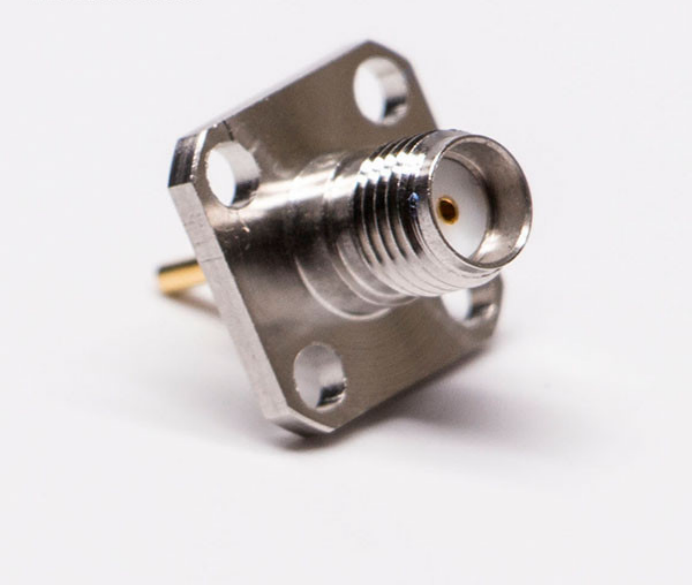 SMA female 4 holes flange mount connector